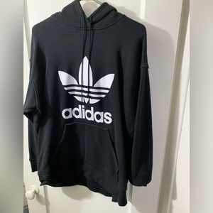 SALE Adidas Originals Classic Retro Trefoil Hoodie Center Logo Graphic Hooded